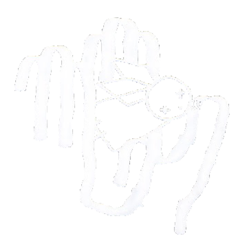 Mew logo from And the Glass Handed Kites with the angel.